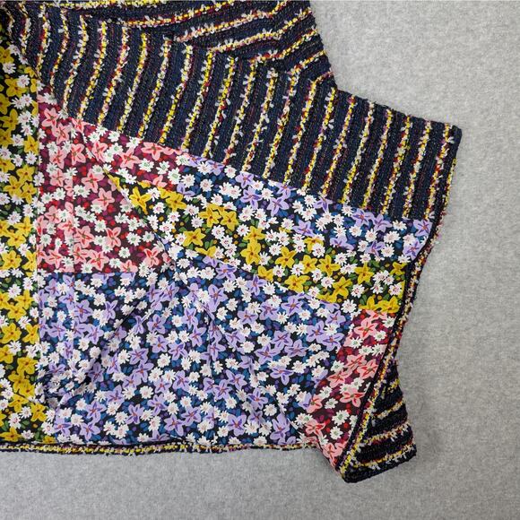 CAbi Headline Topper Jacket Size 16 Multicolor Striped Tweed Bouclé Knee Length - Picture 8 of 14